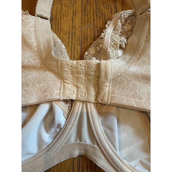 Elomi Kim Bra Womens 38J Beige Cafe Au Lait Underwire Unlined Lace EL4340CAL - Picture 7 of 9